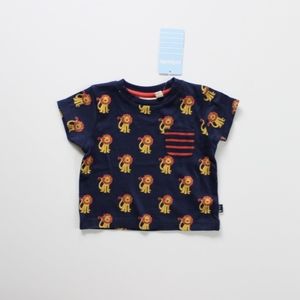 JoJo Maman Bebe Classic Tee with all-over lion print